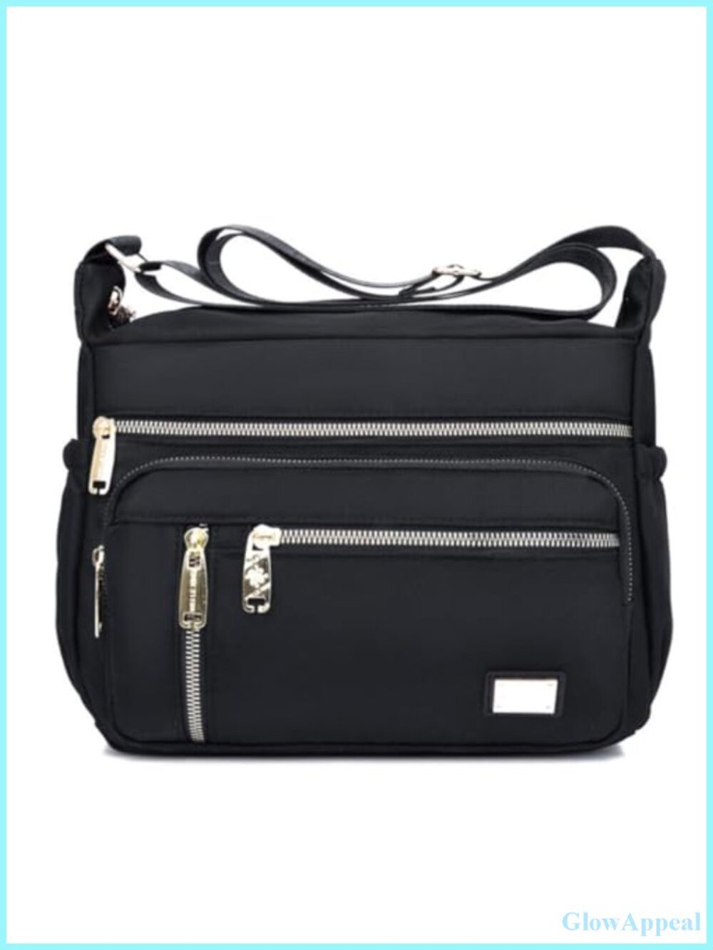 Nylon Crossbody Bag Multiple Pockets Messenger Purse Travel Handbag